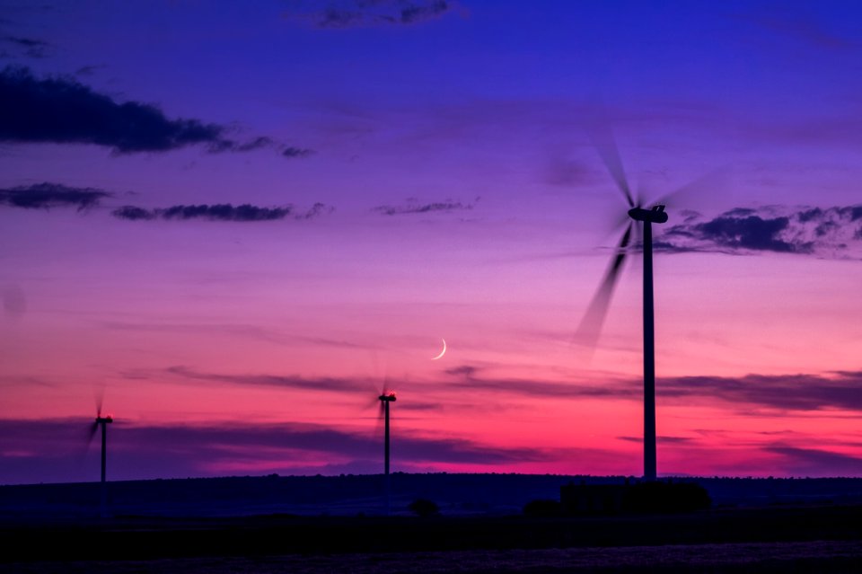 Wind Turbine Wind Farm Sky Windmill