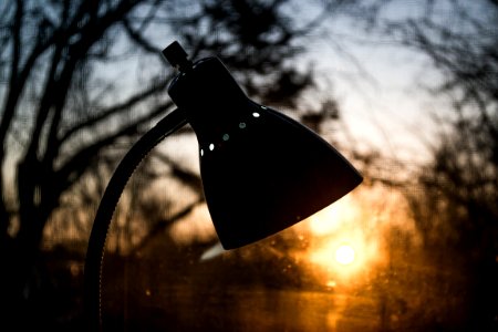Selective Focus Photography Of Task Lamp photo