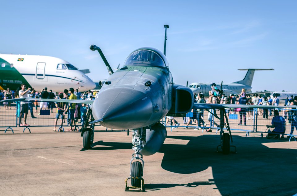 Gray Fighter Jet On Airstrip