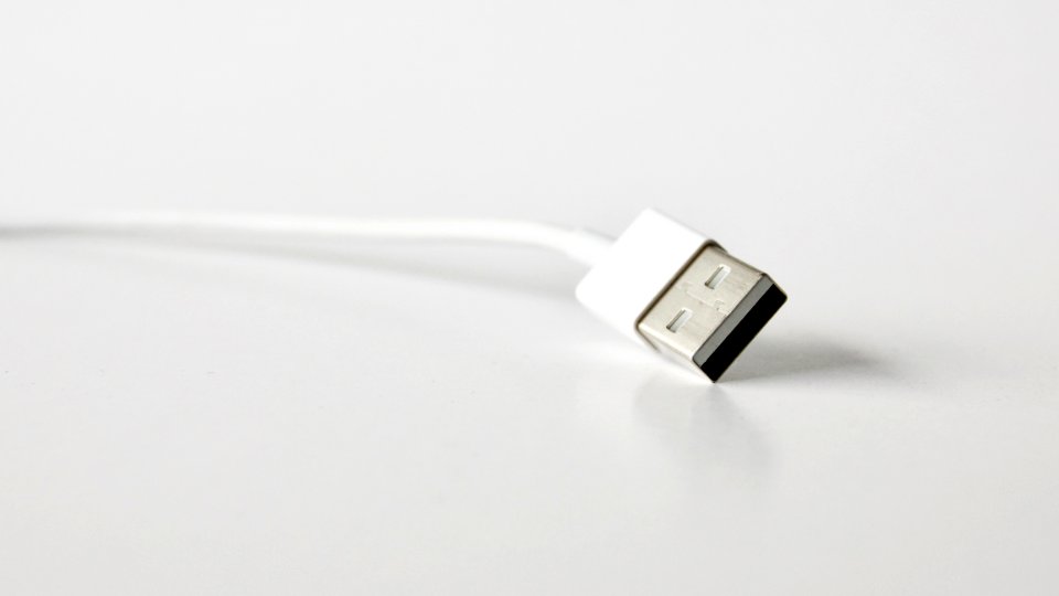 Close-Up Photo Of White Usb Cable