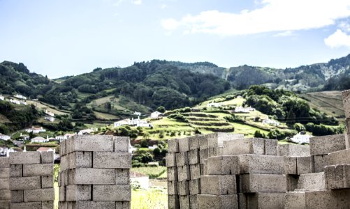 Gray Cinder Blocks
