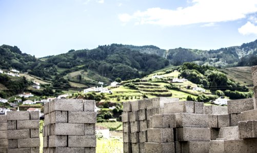 Gray Cinder Blocks photo