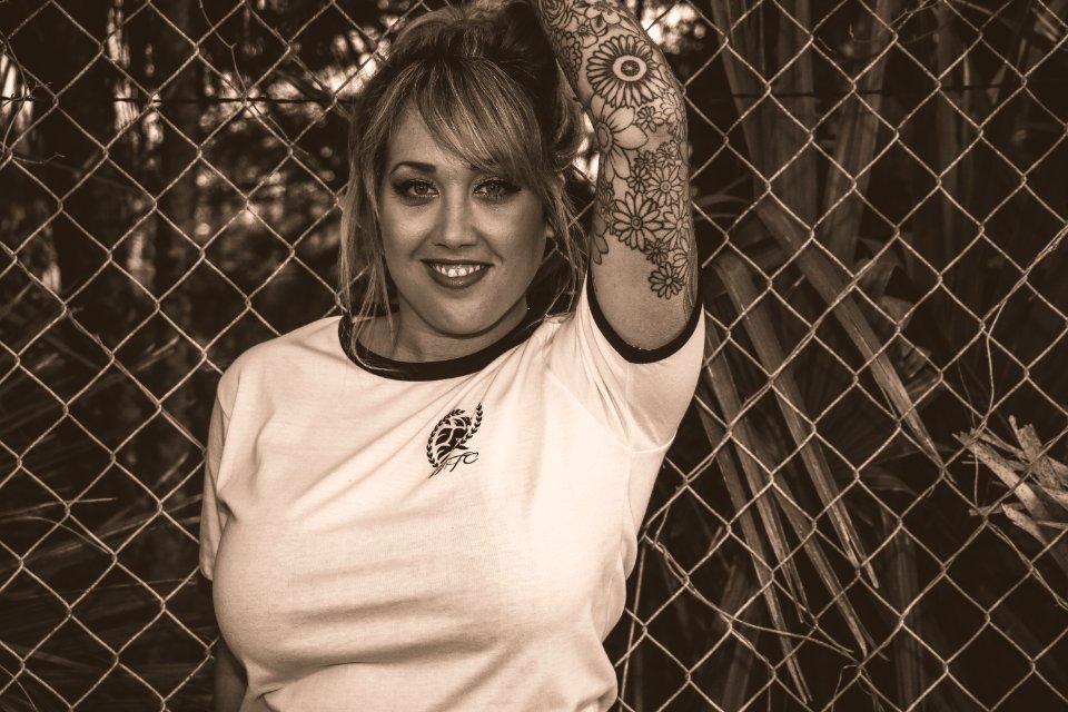Grayscale Photo Of Woman Wearing Crew-neck T-shirt