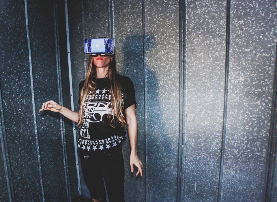Woman Wearing Vr Glasses