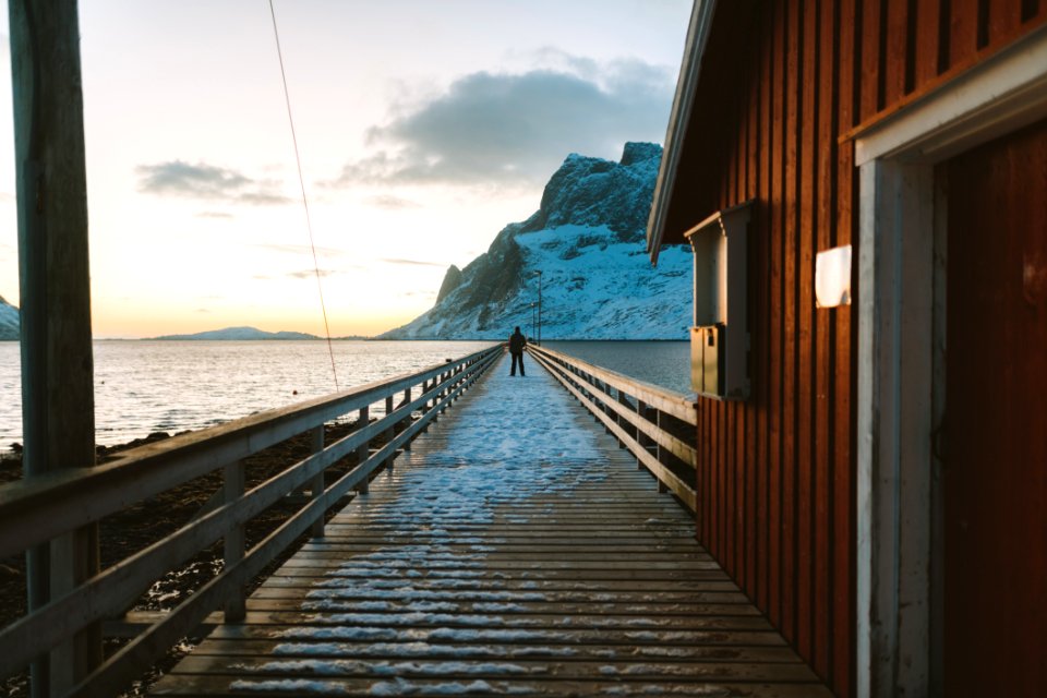 Man Standing On Pier photo