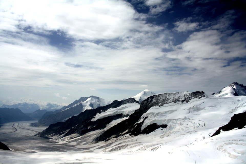 White Snow-capped Mountain