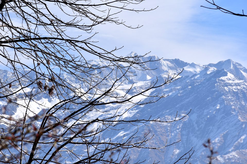 Areal Photograph Of Snowy Mountains