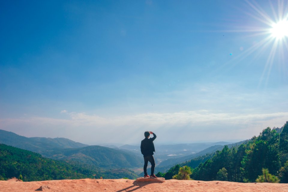 Man Looking On The Cliff