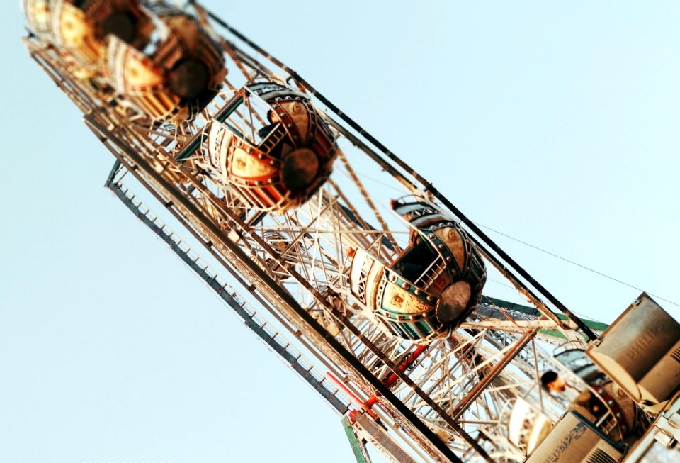 Ferris Wheel In Worms Eye View Photography