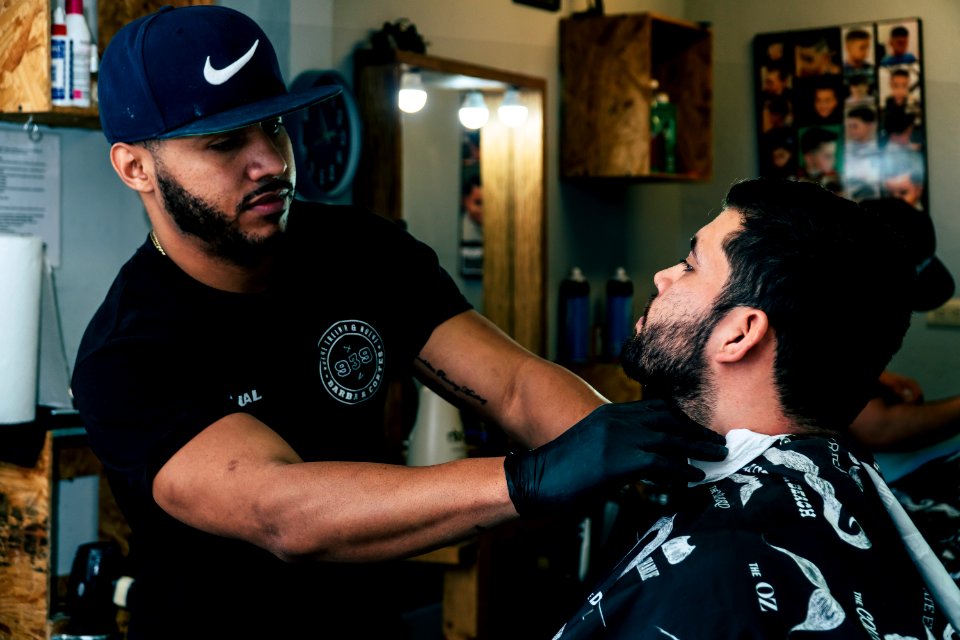 Barber Shaving His Costumer