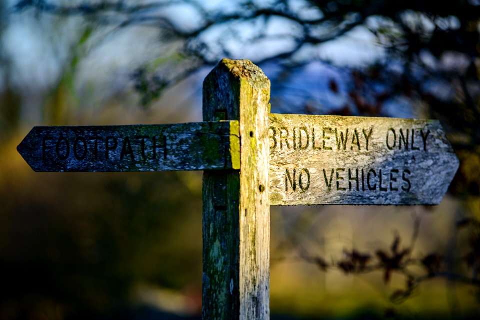 Brown Bridleway Only Wooden Signgage