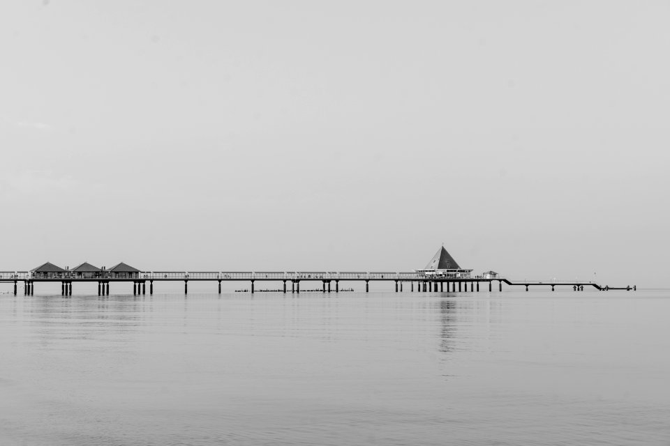 Black And White Monochrome Photography Calm Horizon