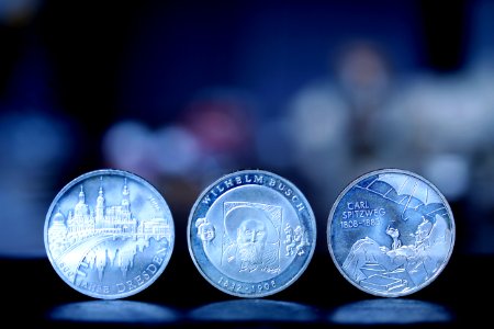 Close Up Coin Currency Macro Photography photo