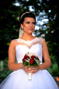 Flower Bride Gown Wedding Dress photo