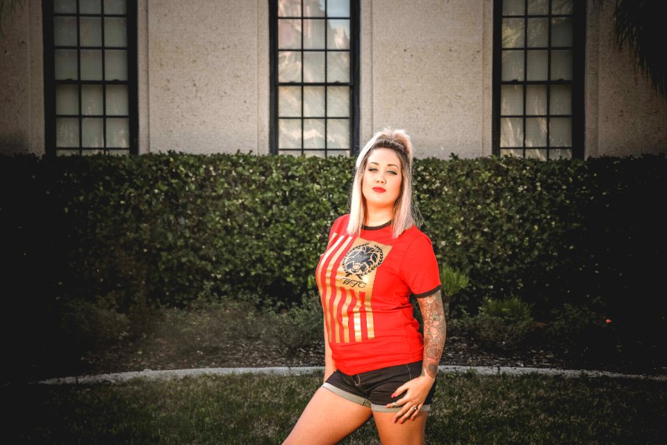 Woman Wearing Red And Yellow Shirt