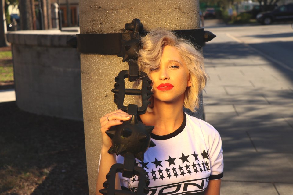 Womens White And Black Ringer Tee