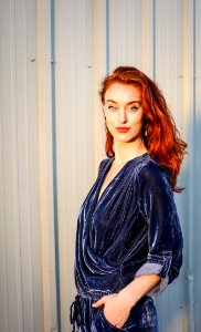 Womens Blue V-neck Robe
