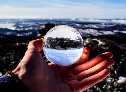 Round Clear Glass Ball photo