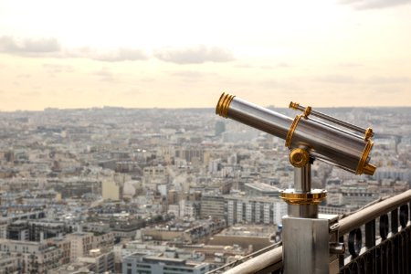 Gray And Gold Telescope On Building