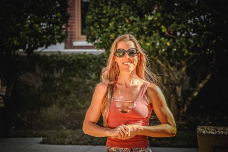 Woman Wearing Red Tank Top photo