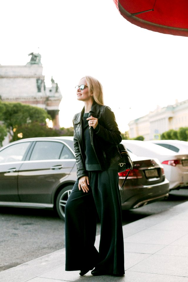 Woman Wearing Black Jacket photo