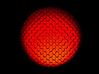 Red Light Sphere Macro Photography