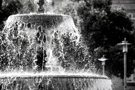 Fountain Water Black And White Water Feature photo