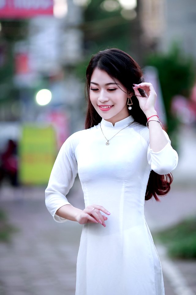 Woman In White Dress
