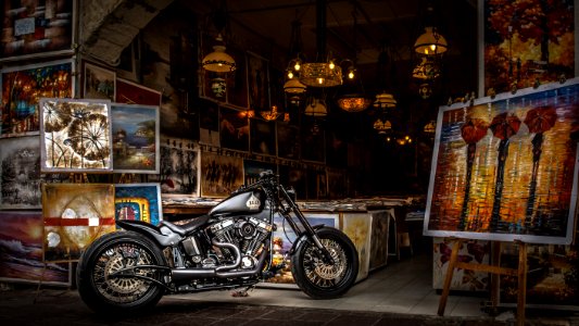 Black Cruiser Motorcycle