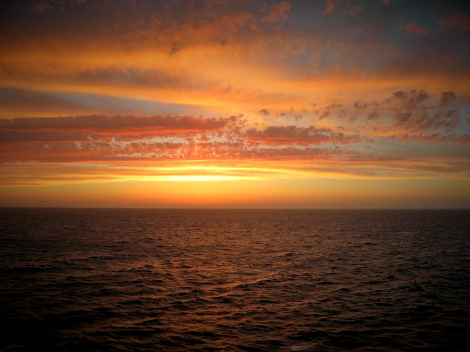 Horizon Sky Sea Afterglow