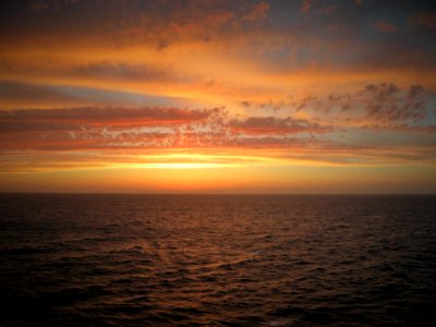 Horizon Sky Sea Afterglow photo