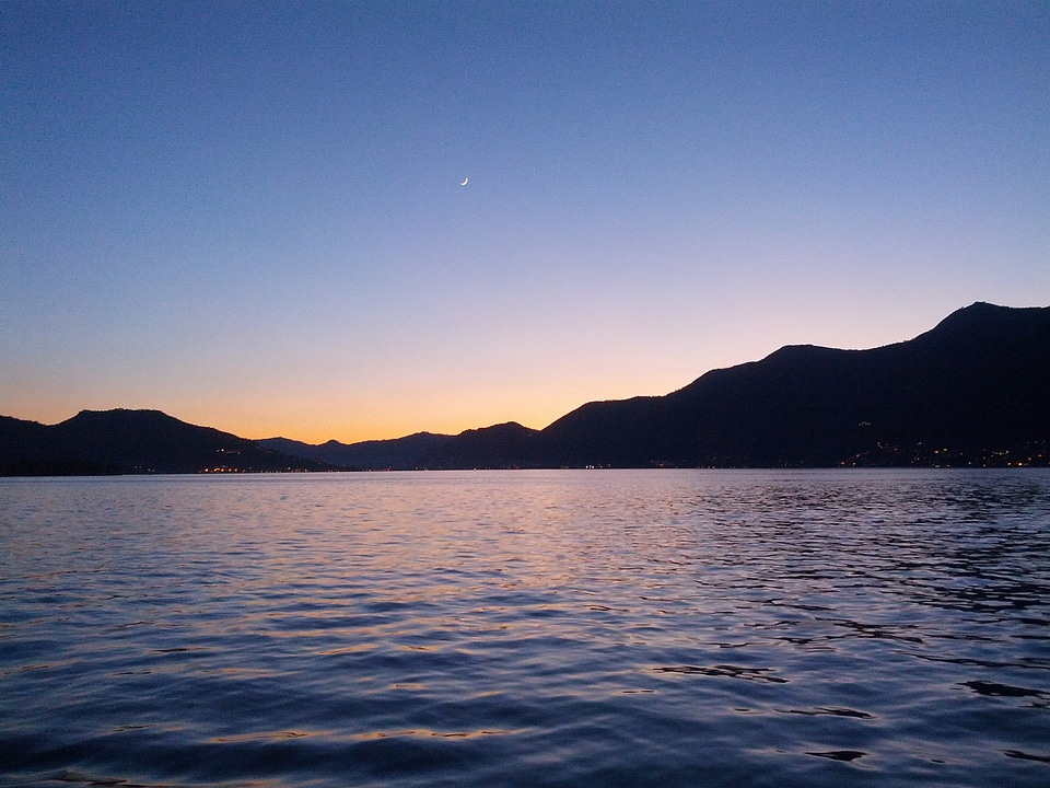 Landscape night water