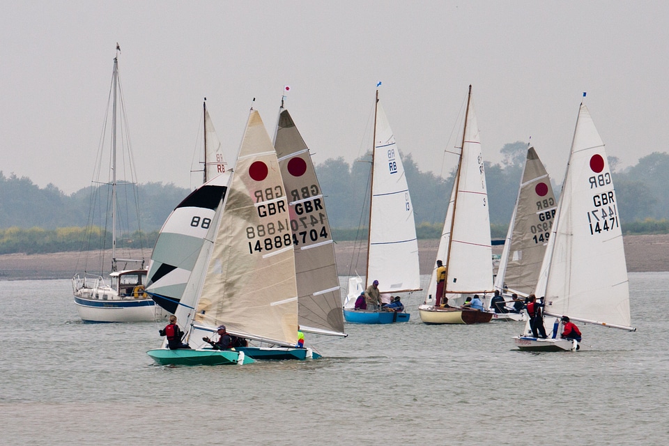 Misty sails maneuvering