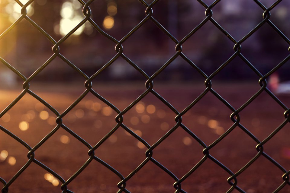 Gray Metal Chain Link Fence Close Up Photo photo