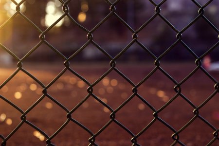 Gray Metal Chain Link Fence Close Up Photo photo