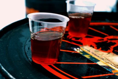 Two Clear Plastic Cups