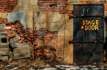 Photo Of Abandoned Back Stage Door photo