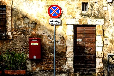 Road Signage Near To Door