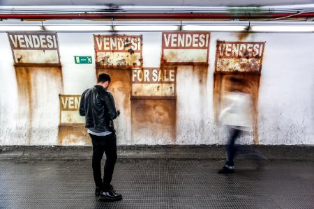 Man Wearing Black Leather Jacket And Jeans photo