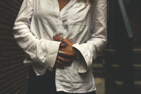 Person Wearing White Dress Shirt photo