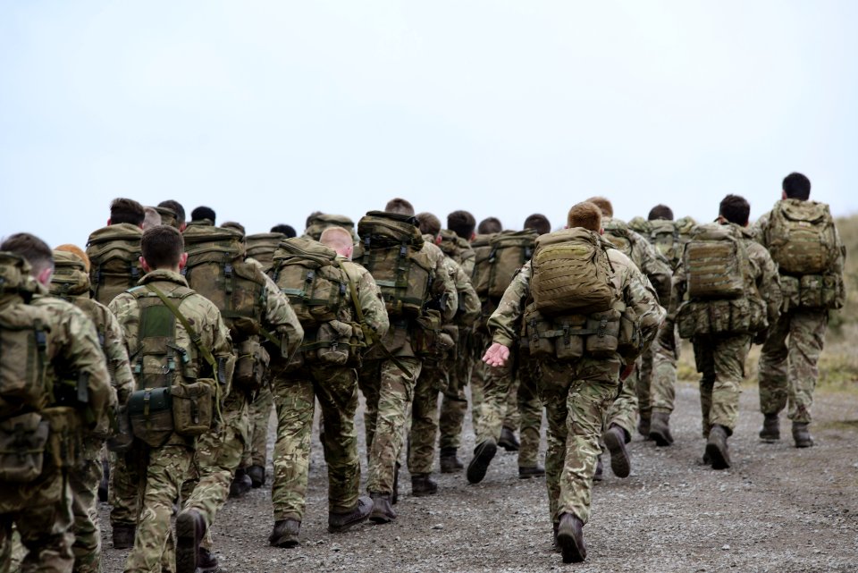 Group Of Army Walking