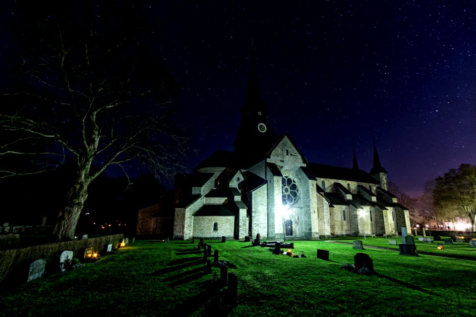 Photo Of Cemetery At Night