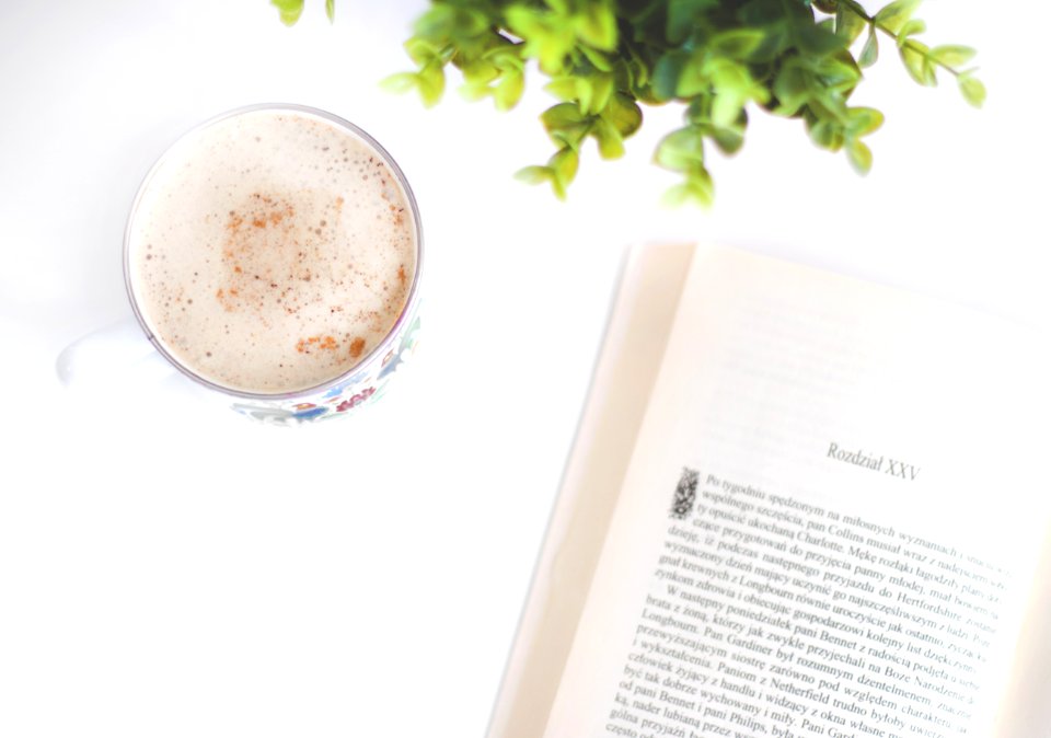 Flatlay Photography Of Book And Cup