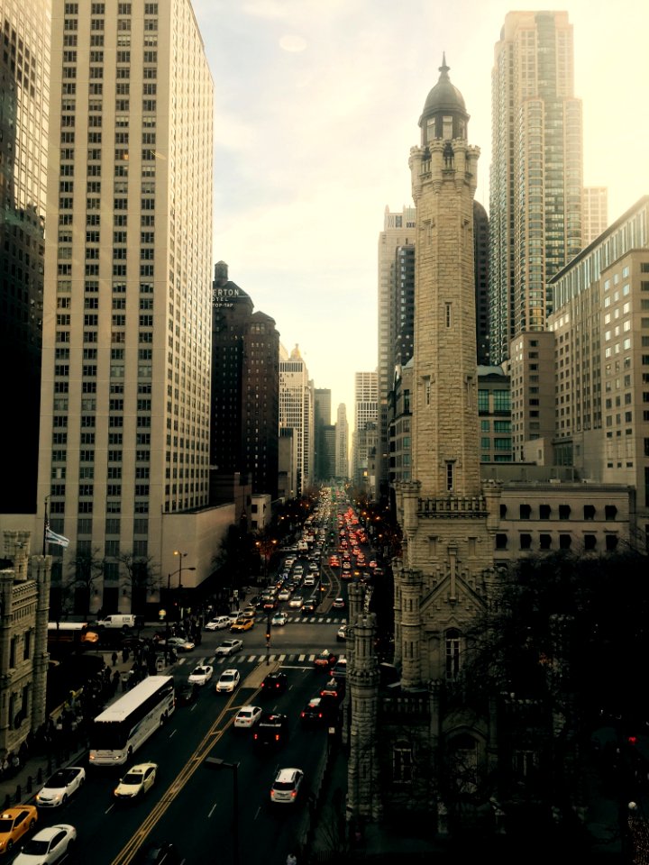 City Streets Between Sky Scrappers