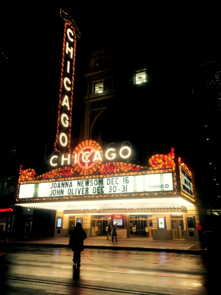 Chicago Movie Theater During Nighttime