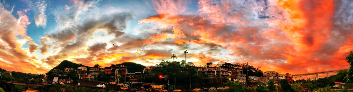 Village Houses During Sunset