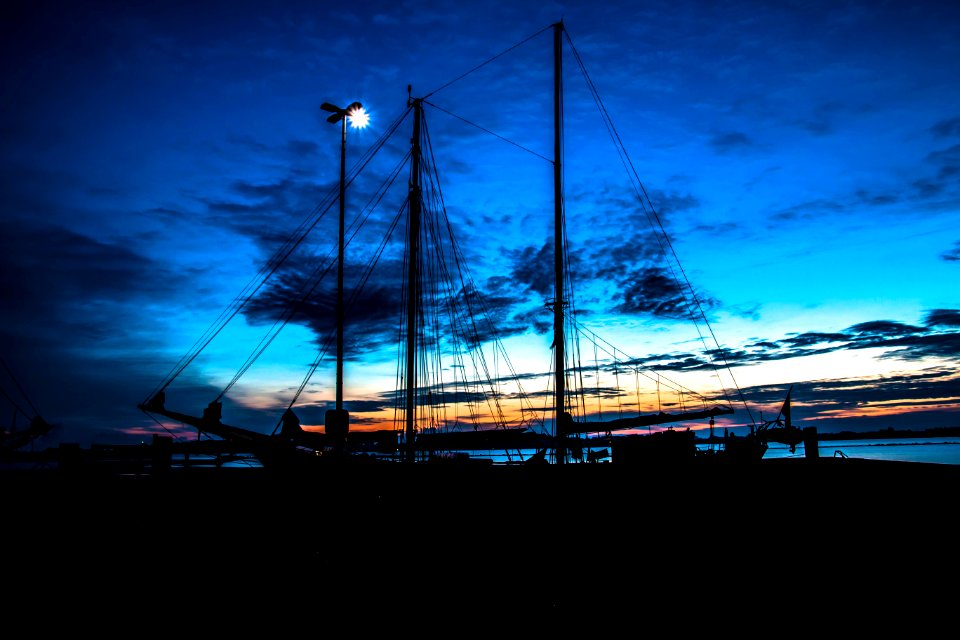 Silhouette Photo Of Black Sailing Ship