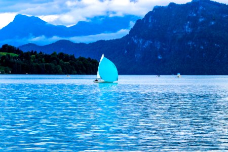 Sailing Boat On Body Of Water photo