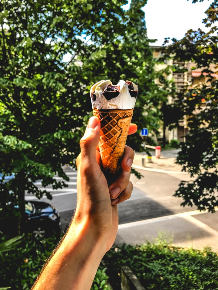 Person Holding Ice Cream