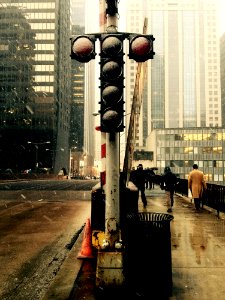 Traffic Light On Road High-saturated Photography